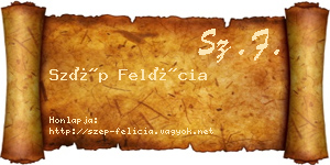 Szép Felícia névjegykártya
